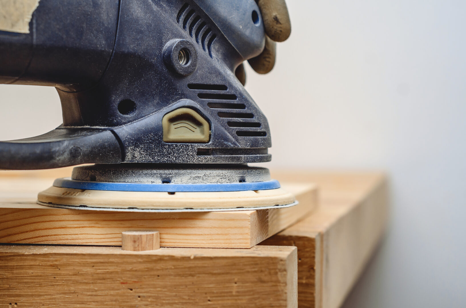 woodworker using power tools