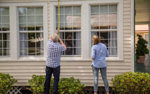 professionals measuring windows
