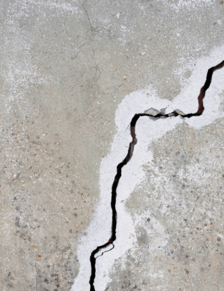 cracked cement driveway